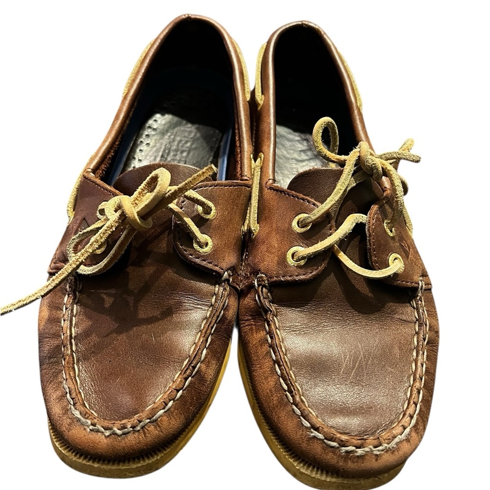 Sperry Top-Sider women’s 7 M brown leather classic boat shoes